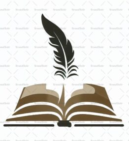 Offenes Buch und Feder